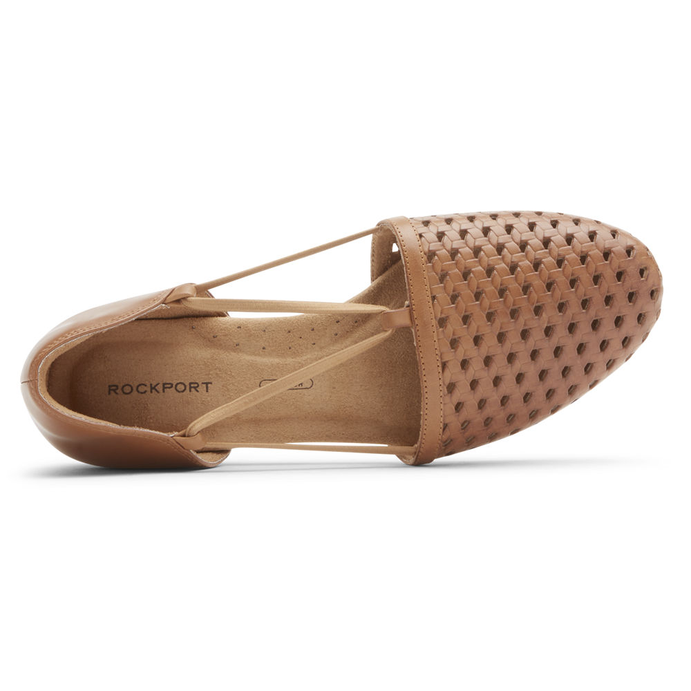 Rockport Womens Flats Pink - Reagan Perforated - UK 260-WEFHYV